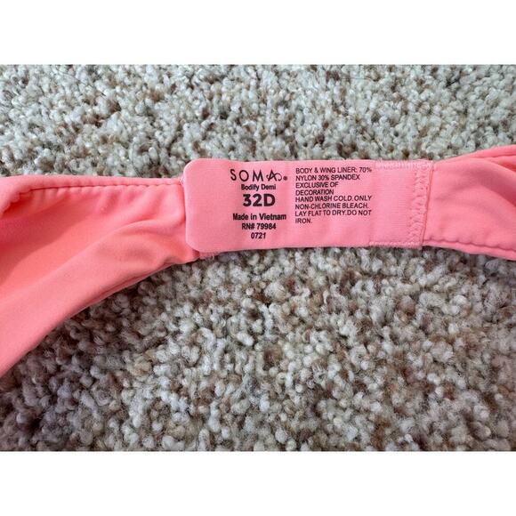 SOMA Womens Bra size 32D, Bodify Demi, Pink, underwire - Picture 5 of 6